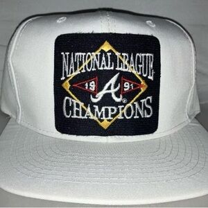 Vintage 1991 Atlanta Braves National League Champions Snapback hat cap 90s